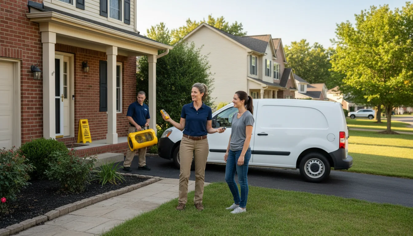 Residential water damage restoration in Bertrand, NE